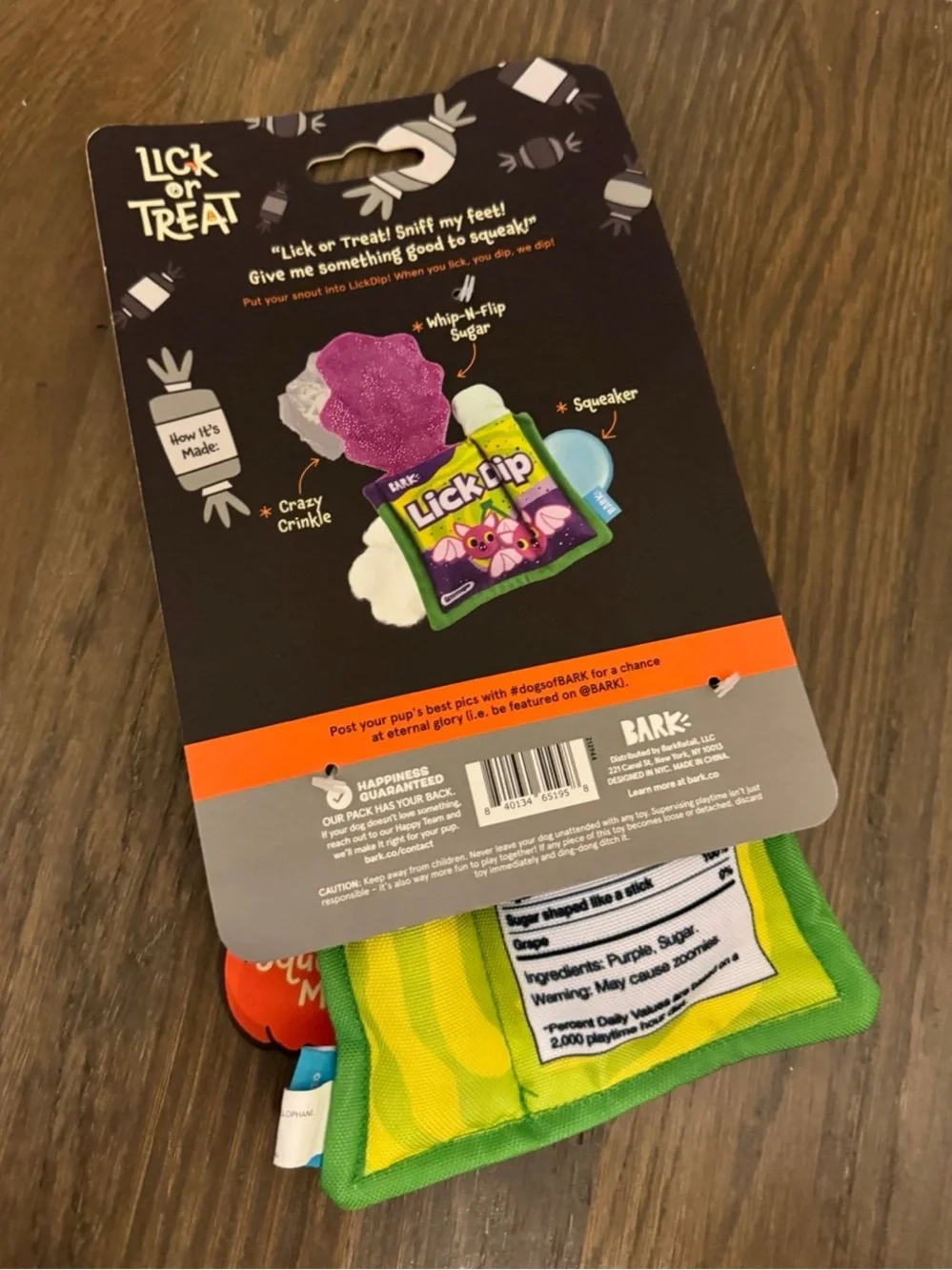 Bark dog toy Halloween Lick or Treats